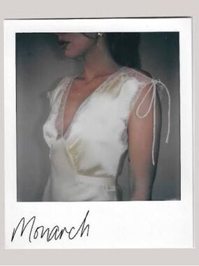 Rumored Satin & Lace Cream Midi Dress